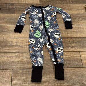 Little Sleepies Nightmare Before Christmas Zippie 12-18 Months Sleeper Bamboo